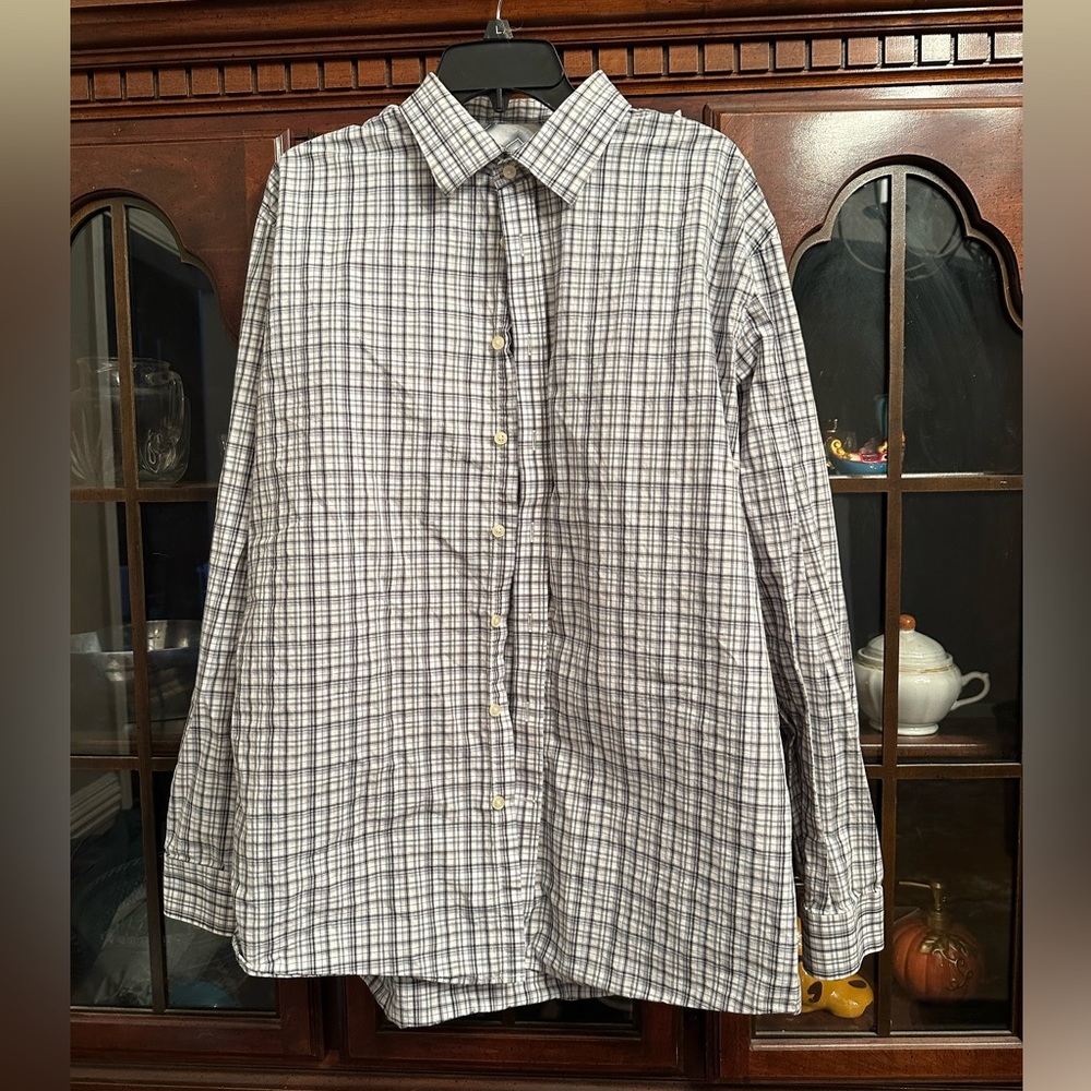Men’s Blue Pronto Uomo Button Down Dress Shirt XLT